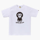 BAPE College Monogram Baby Milo Tee White/Black