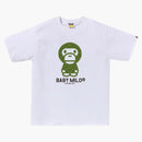 Bape College Monogram Baby Milo Tee White/green