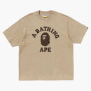Bape College Monogram College Relaxed Fit Tee Beige
