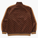 Bape College Monogram Logo Relaxed Fit Track Jacket Brown