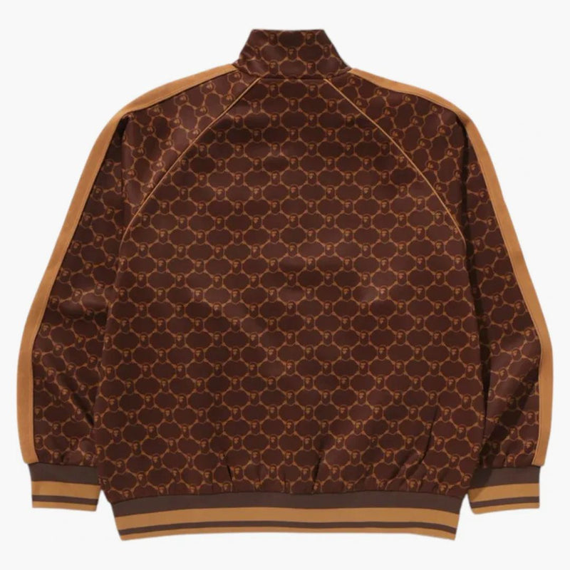 Bape College Monogram Logo Relaxed Fit Track Jacket Brown