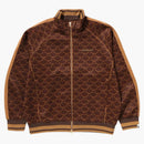 Bape College Monogram Logo Relaxed Fit Track Jacket Brown