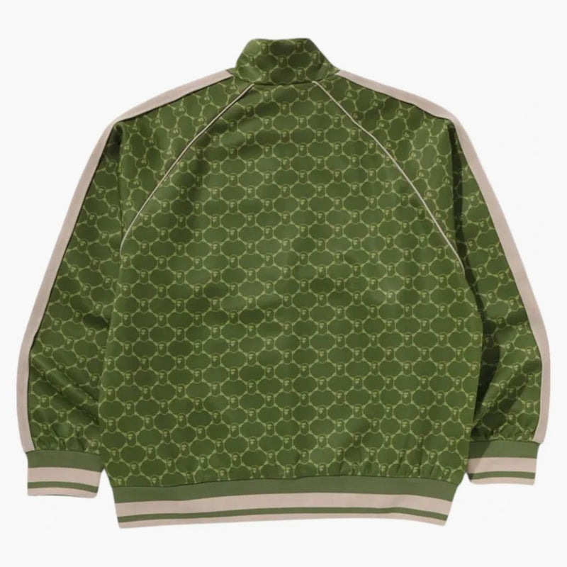 Bape College Monogram Logo Relaxed Fit Track Jacket Olivedrab