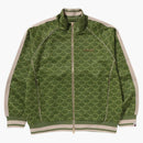 Bape College Monogram Logo Relaxed Fit Track Jacket Olivedrab