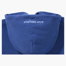 Bape College Overdye Pullover Hoodie Blue