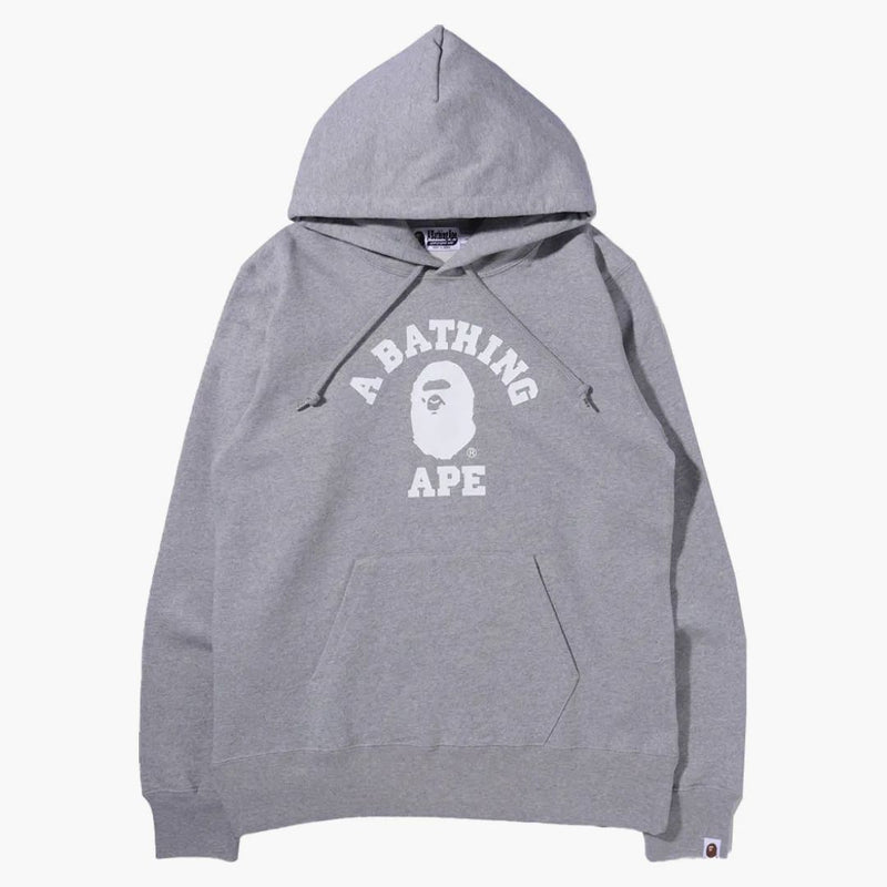 Bape College Pullover Hoodie (FW21) Šedá