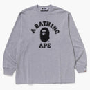 Bape College Relaxed Fit L/s Tee Gray