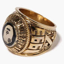 Bape College Ring Gold