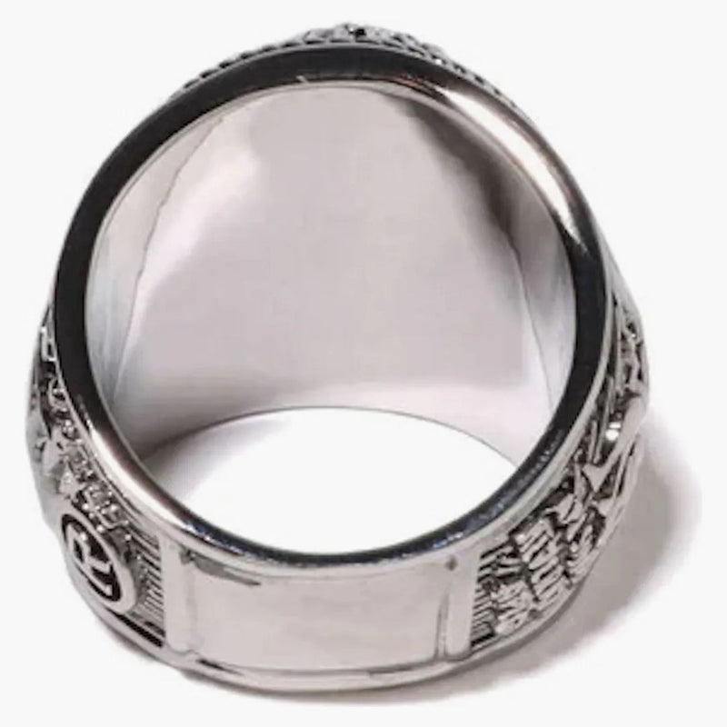 Bape College Ring Silver