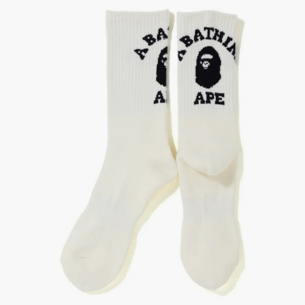 BAPE College Socks (FW19) White