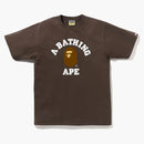 Bape College Tee Brown