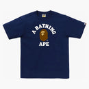 Bape College Tee (ss24) Navy
