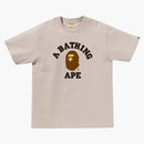 Bape College Tee (ss25) Beige