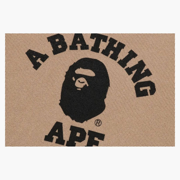 Bape College Waffle Crewneck svetr béžová