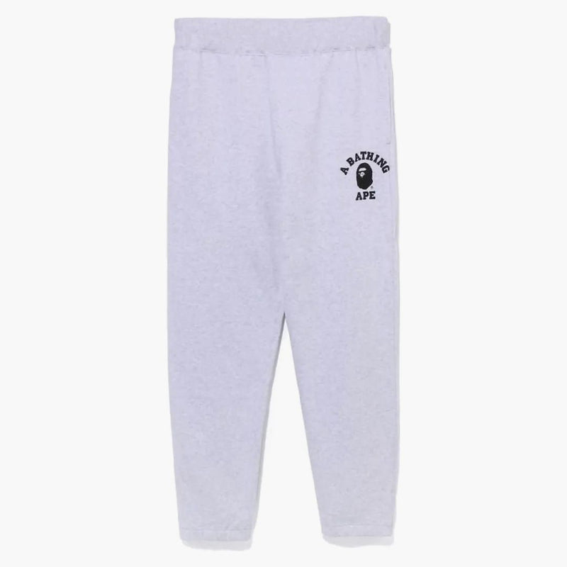 Bape College Wide Fit Sweat Pants Light Gray