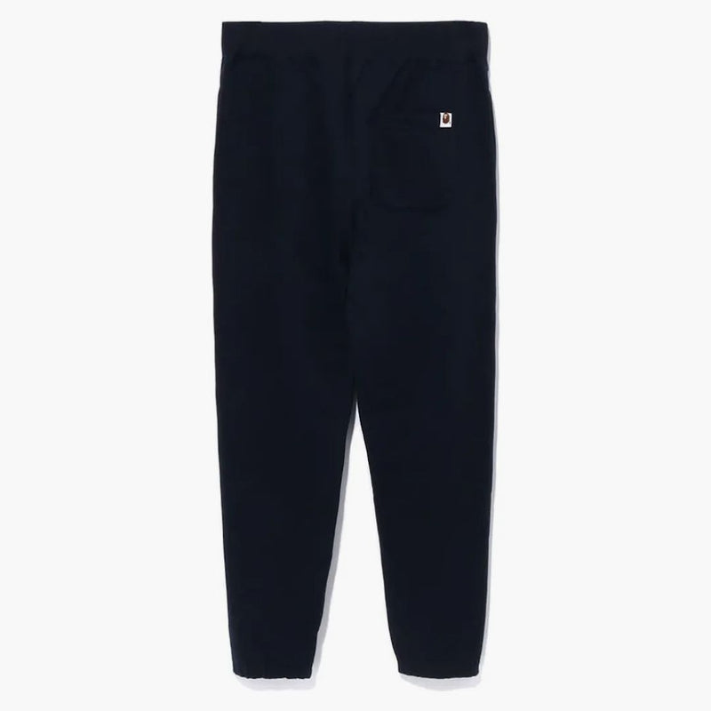 Bape College Wide Fit Sweat Pants Navy