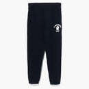 Bape College Wide Fit Sweat Pants Navy