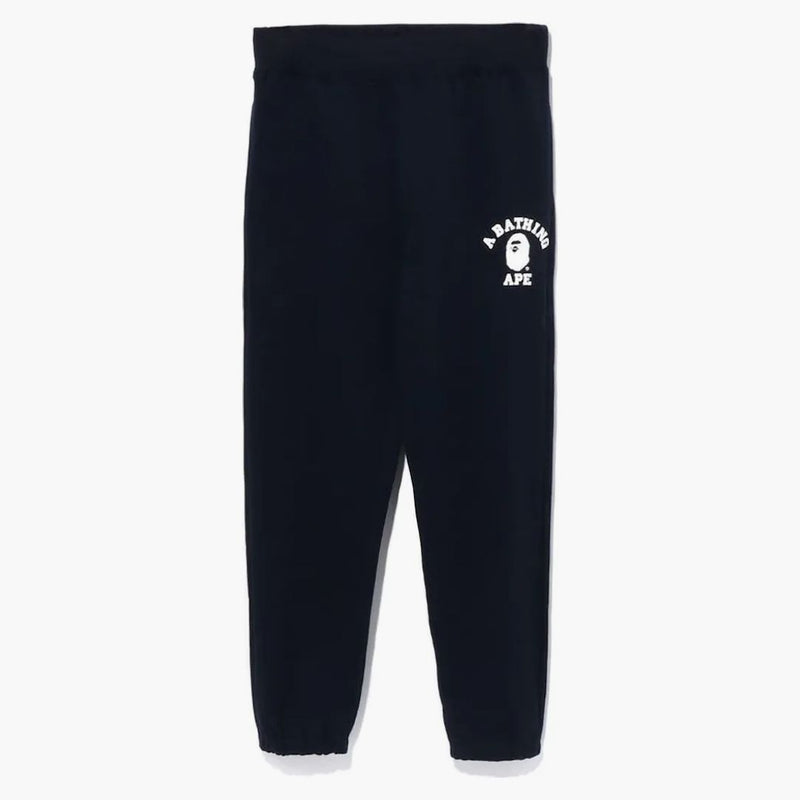 Bape College Wide Fit Sweat Pants Navy