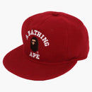 Bape College Wool Cap Red