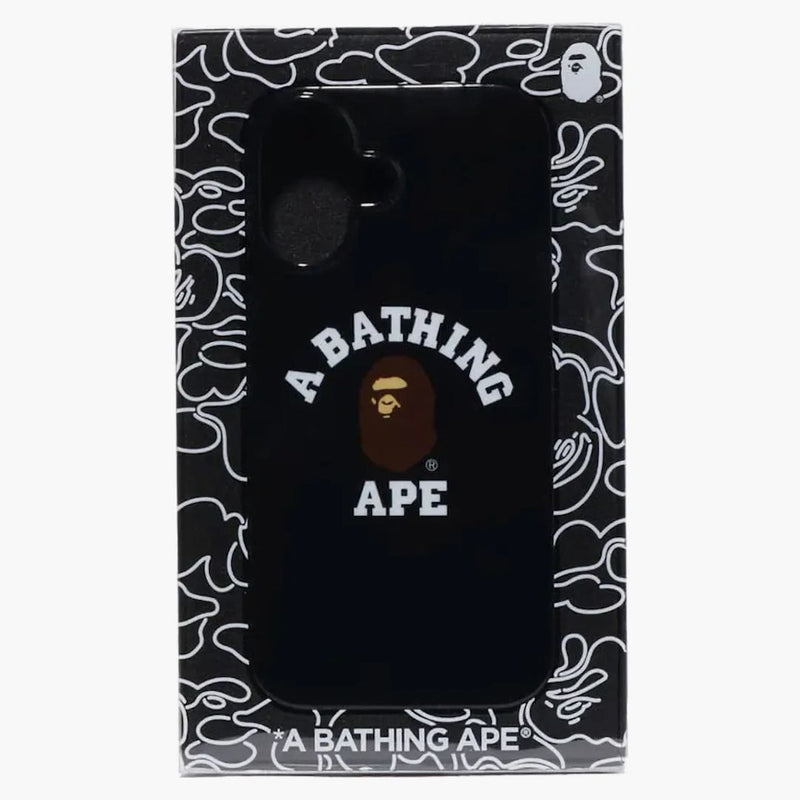 BAPE College iPhone 16 Case negro