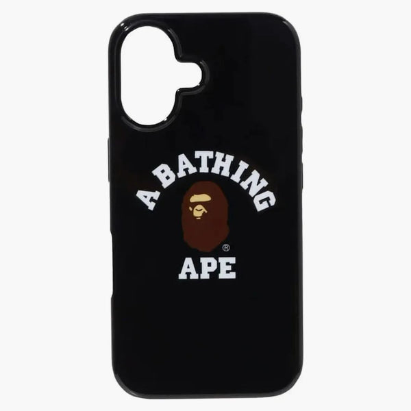 BAPE College iPhone 16 Case negro