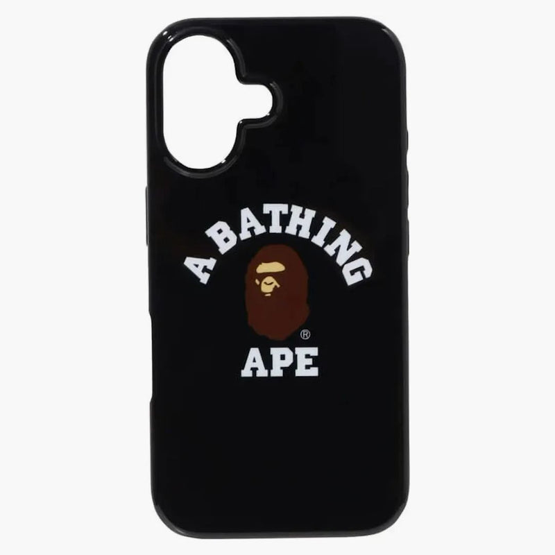 BAPE College iPhone 16 Case negro