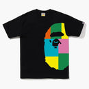 Bape Color Block Side Big Ape Head Tea Black Multi