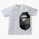 Bape Color Block Side Big Ape Head Tee (ss21/fw22) White/black