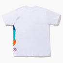 Bape Color Block Side Big Ape Head Tee White Multi