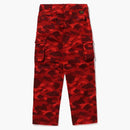 Bape Color Camo 6 Pocket Pants Red
