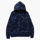 Bape Color Camo Ape Head One Point Full Zip Hoodie (fw24) Navy