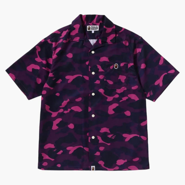 Bape Color Camo Ape Head One Point Shirt Purple