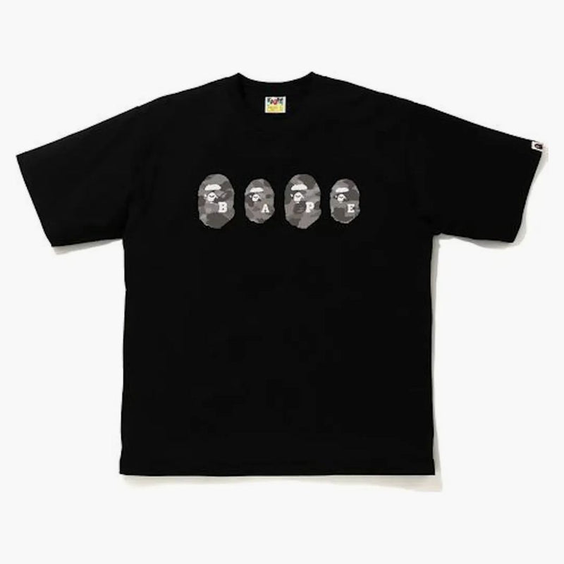 BAPE COLORE CAMO APE APE TEA RIFFETTUATO NERO/GRIGIO