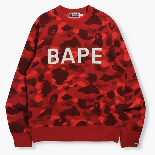 Bape Color Camo Bape Crewneck (online Exclusive) Crewneck (FW21) Red