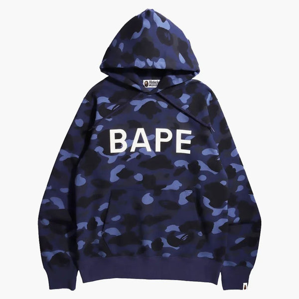 Bape Color Camo Bape Pullover Hoodie Navy