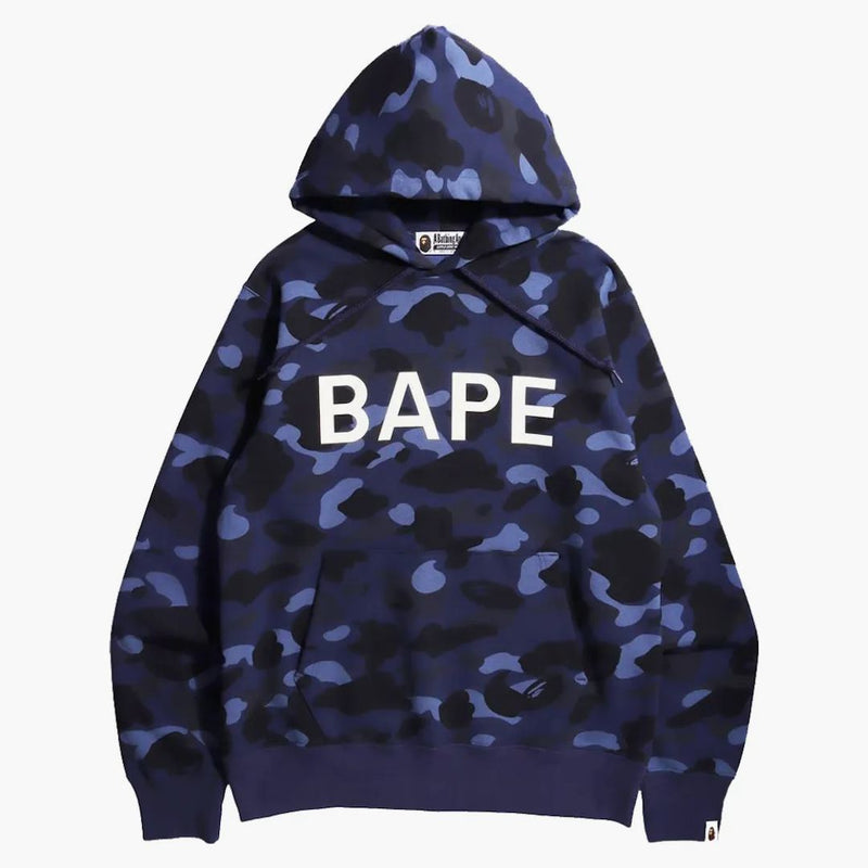 Bapere Color Camo Bape Puwlover Hoodie Navy