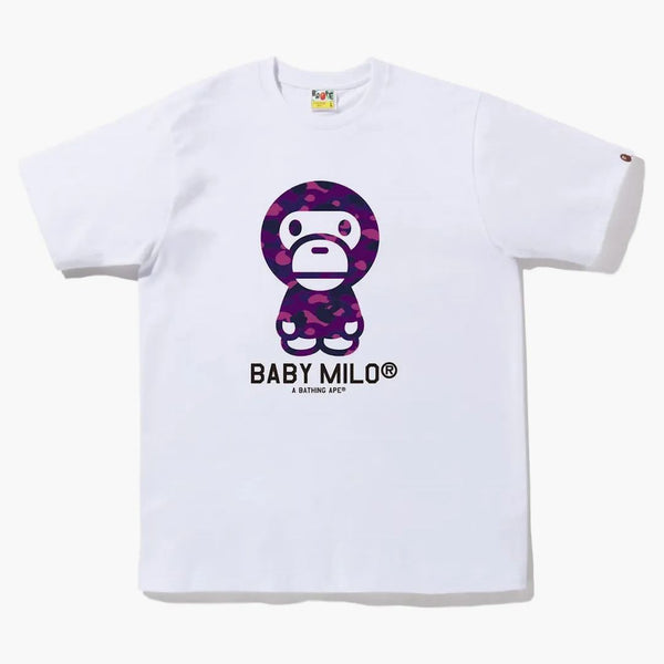 Bape Color Camo Baby Milo Tea (FW22) White Purple