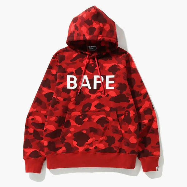 Bape Color Camo Bape Pullover Hoodie (SS23) Red