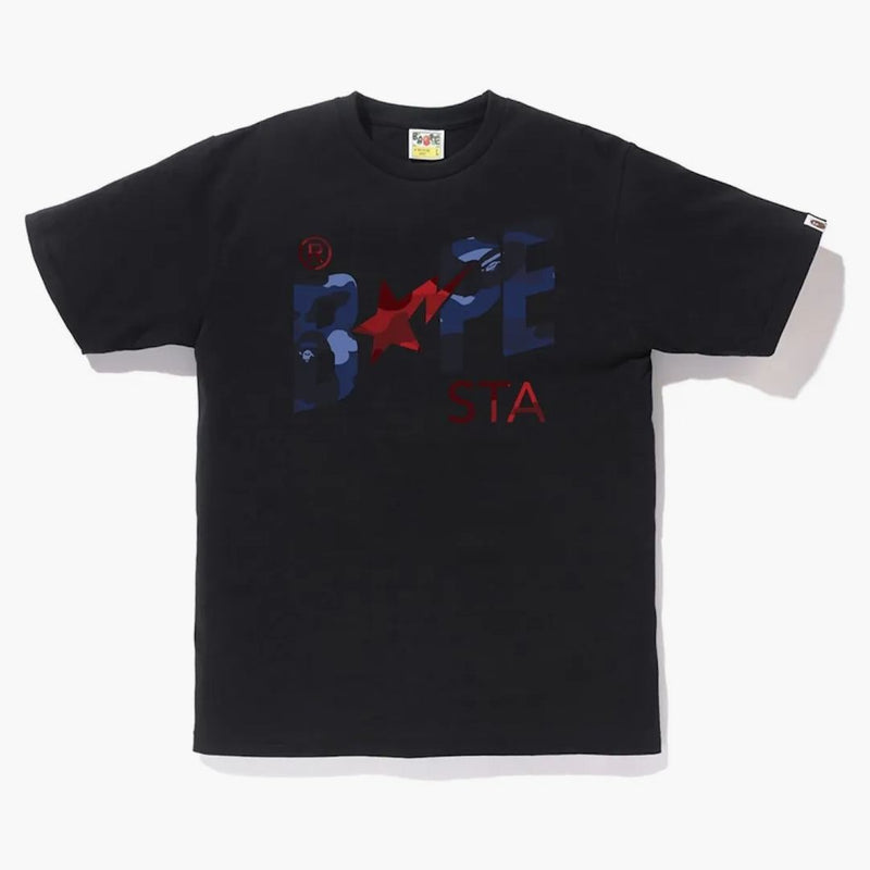 Bape Color Camo Bapesta Logo T-Shirt Black