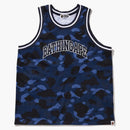 Bape Color Camo Basketball Tank Top Navy