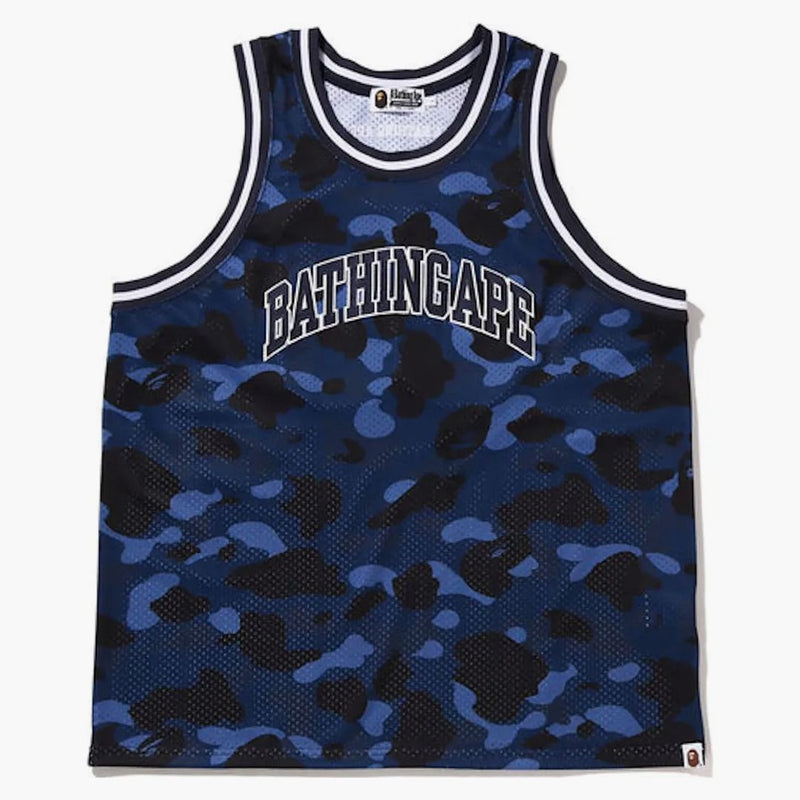BAPE COLORE CAORE CAMA BASKETBALL TACK TOP NAVY