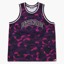 Bape Color Camo Basketball Tank Top Purple