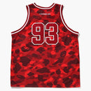 Bape Color Camo Basketball Tank Top Red