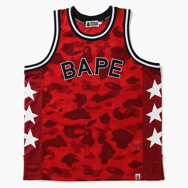 Bape Color Camo Basketball Tank Top (SS20) Red