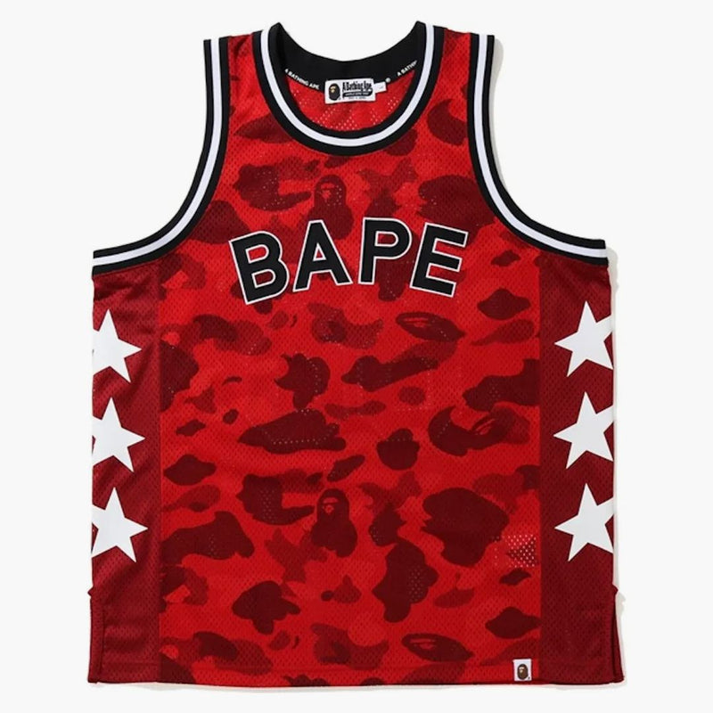 Bape Color Camo Basketball Tank Top (SS20) Red