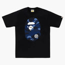 Bape Color Camo Big Ape Head Tee (fw25) Black Navy