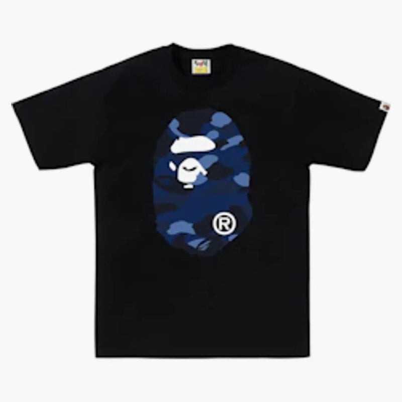 Bape Color Camo Big Ape Head Tee (fw25) Black Navy