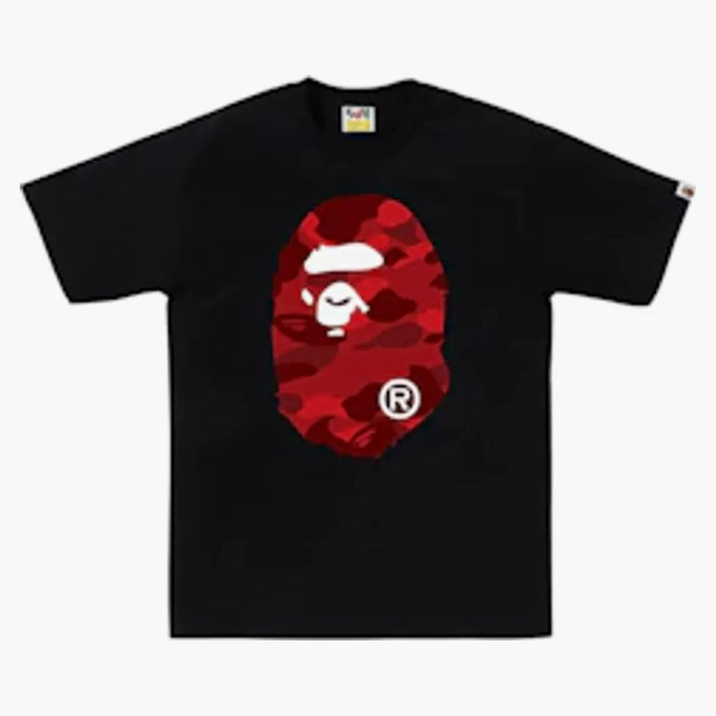 Bape Color Camo Big Ape Head Tee (fw25) Black Red