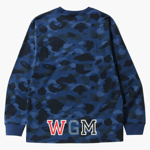 Bape Color Camo Busy Shark L/S Tea Navy