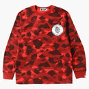 Bape Color Camo Busy Shark L/S Tea Red